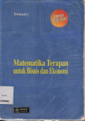MATEMATIKA Terapan Untuk Bisnis dan Ekonomi Edisi 2003/2004