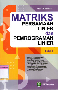 Image of Matriks Persamaan Linier dan Pemrograman Linier Edisi 3