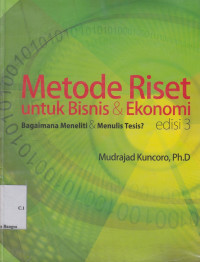 Image of Metode Riset untuk bisnis & ekonomi