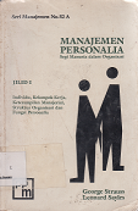 Image of Manajemen Personalia : Segi manusia  dalam organisasi seri manjemen no.52 A jilid 1