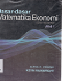 Image of Dasar-dasar Matematika Ekonomi Edisi 4 Jilid 1