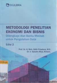 Image of Metodologi Penelitian Ekonomi dan Bisnis : Dilengkapi alat bantu minitab untuk pengolahan data Edisi 2