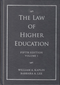 Image of The Law of Higher Education (Fifth edition volume 1)
