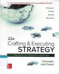 Image of Crafting & Executing Strategy: The quest for competitive advantage (concepts and cases) 22e