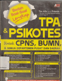 Image of TPA & PSIKOTES Untuk CPNS,BUMN,&Semua Departemen Pusat Dan Daerah